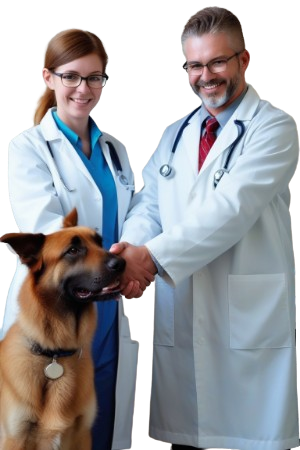 Veterinario, veterinaria y perro